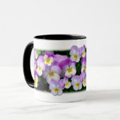 Dainty Violas ~ Ringer Mug (Devant gauche)