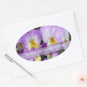 Dainty Violas ~ Sticker ovale (Enveloppe)