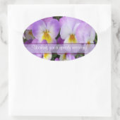 Dainty Violas ~ Sticker ovale (Sac)