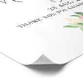 Dainty Waterverf Florals Bat Mitzvah Welkomstteken Poster (Hoek)