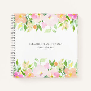 Dainty Waterverf Flowers Pastel Floral Notitieboek
