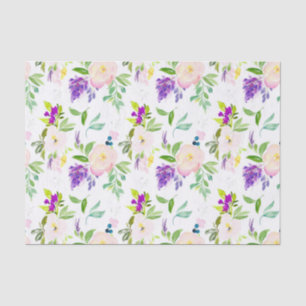 Dainty Waterverf Flowers   Pioenen en Wisterias Tissuepapier