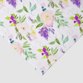 Dainty Waterverf Pioenrozen en Wisterias Pattern Tissuepapier (Detail)