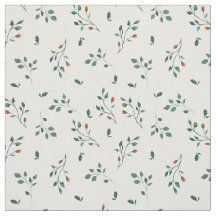Dainty White Green Floral Pattern