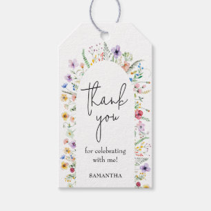 Dainty Wildflower Vrijgezellenfeest Cadeaulabel