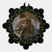 Dainty Wreath Photo Orament Carte de Noël (Recto)
