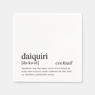 Daiquiri Cocktail Modern Quote Black Typografie Servet