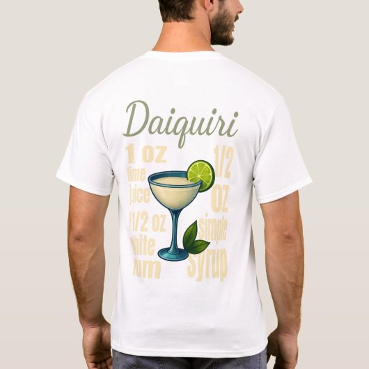 Daiquiri T-Shirt – Classic Rum Cocktail (Achterkant)