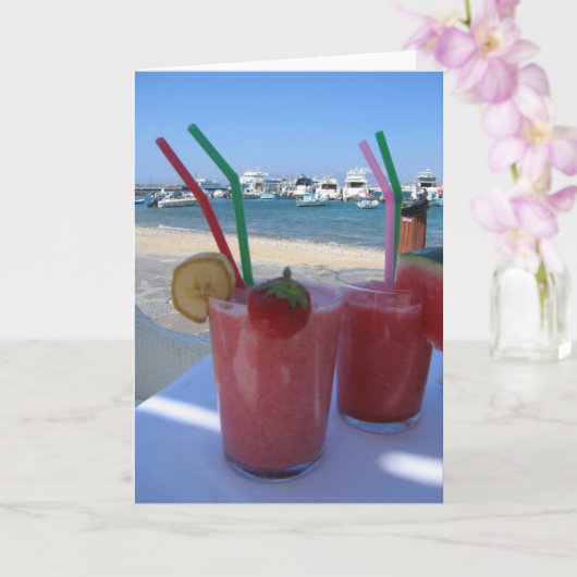 Daiquiris aux fraises à Mykonos - carte (Orchidée)