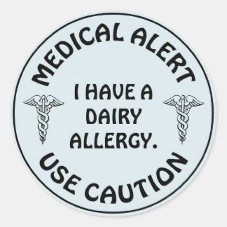 DAIRY ALLERGY RONDE STICKER