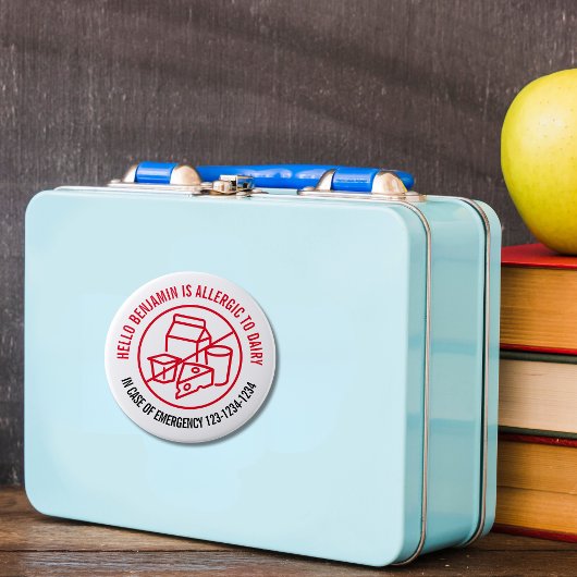 Dairy Allergy Ronde Sticker