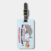 Dairy and Nut Allergy Alert Shark for Medical Kit Bagagelabel (Voorkant verticaal)