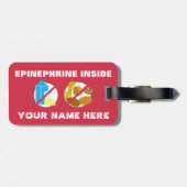 Dairy and Nut Allergy Alert Shark for Medical Kit Bagagelabel (Achterkant horizontaal)