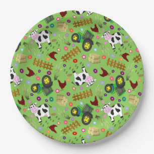 Dairy Cow Farmyard Scene Papieren Bordje