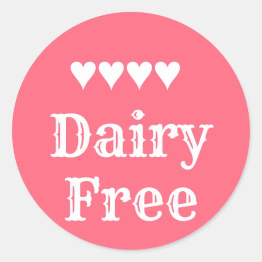 Dairy Free sticker (Voorkant)