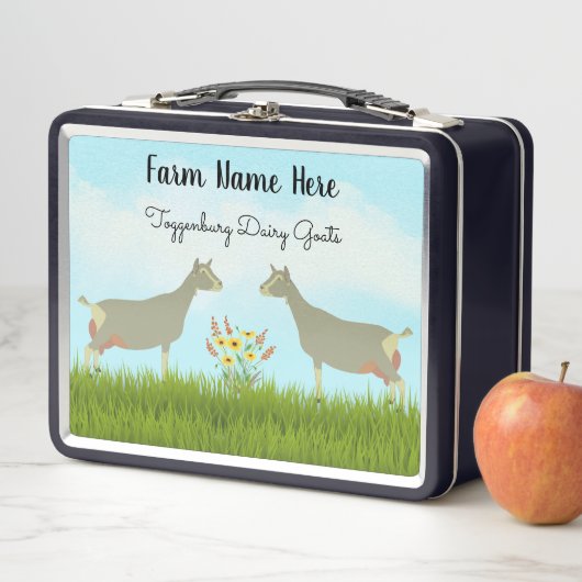 Dairy Goat Herd Metal Lunch Box (In situ)