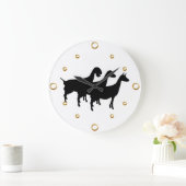 Dairy Goats Silhouette Wall Clock Grote Klok (Huis)