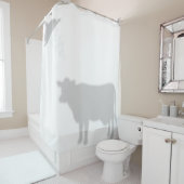 Dairy Koe Shadow Silhouette Shadow Buddies Douchegordijn (In situ)
