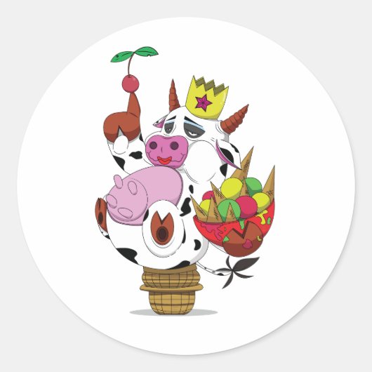 Dairy Queen Ronde Sticker (Voorkant)