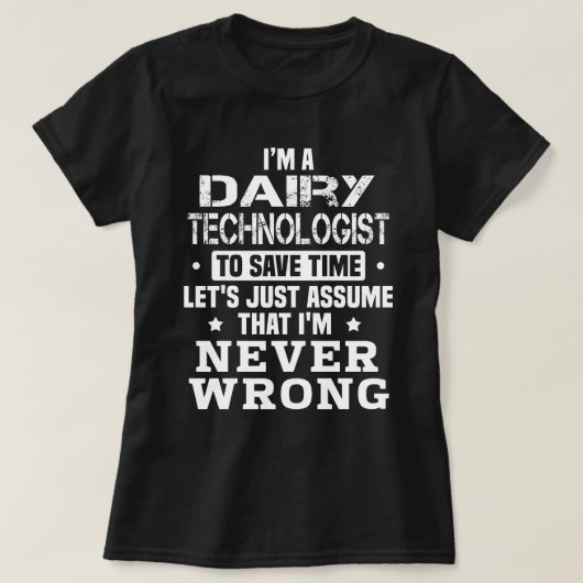 Dairy Technologist T-shirt (Design voorkant)