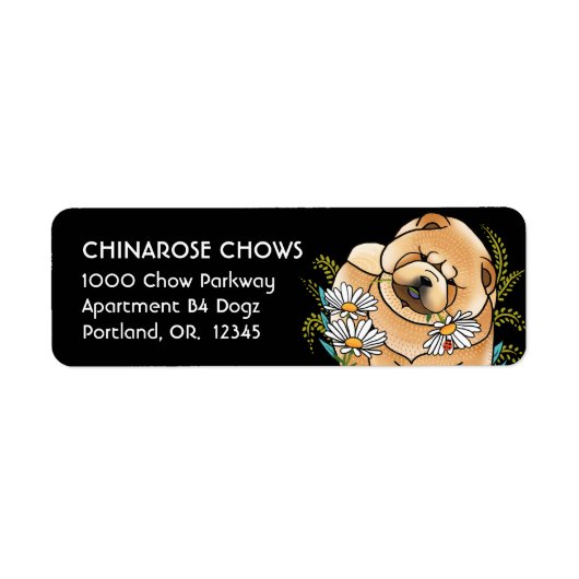 DAISEE MAE chow - Return Address Labels Customiz (Voorkant)