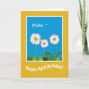 Daisées Avril Carte d'anniversaire pour maman