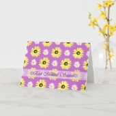 Daisées d'anniversaire en arabe sur carte orchidée (Fleur jaune)