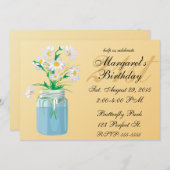 Daisées d'été Invitations d'anniversaire (Devant / Derrière)