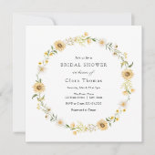 Daisées et tournesols Invitation à la douche nupti (Devant)