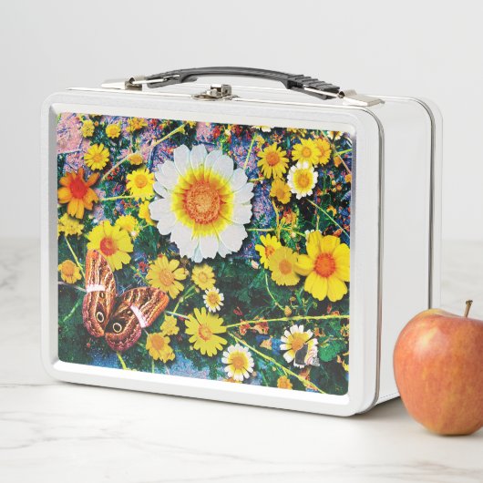 Daisées mai métal Lunchbox (En situation)