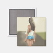DAISES DUKES GIRL ART MAGNET (Recto/Verso)