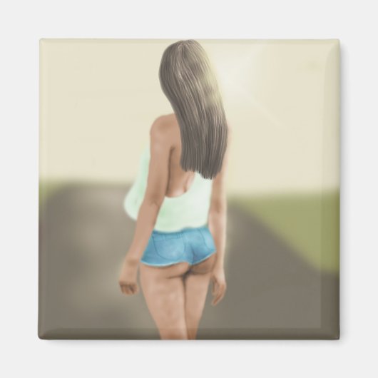 DAISES DUKES GIRL ART MAGNET (Devant)