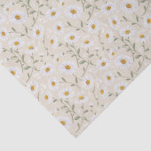 Daisies (amandel) - Waterverf bloemmotief Tissuepapier (Detail)