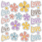Daisies and Love Sticker Sheet (Devant)