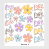 Daisies and Love Sticker Sheet (Feuille)