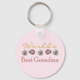 Daisies and Rozen World's Best Grandma Sleutelhanger