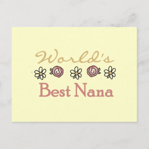 Daisies and Rozen World's Best Nana Tshirts Briefkaart