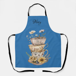 Daisies and Tea Cups Apron Schort