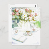 Daisies and Tulips and Tea Briefkaart (Voorkant / Achterkant)