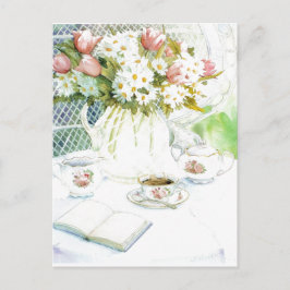 Daisies and Tulips and Tea Briefkaart