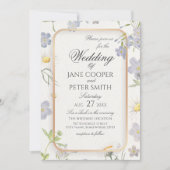 Daisies and wildflowers floral Wedding Invitation (Devant)