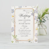 Daisies and wildflowers floral Wedding Invitation (Debout devant)