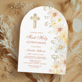 Daisies Arch Première communion Invitation