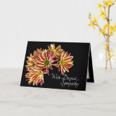 Daisies Black Background Sympathie Kaart (Gele Bloem)