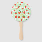 Daisies Bloemen Bloemen Aardbei Patroon Xmas Handwaaier (Voorkant)
