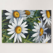 Daisies Bloemenbos Elegante Waterverf Legpuzzel (Horizontaal)