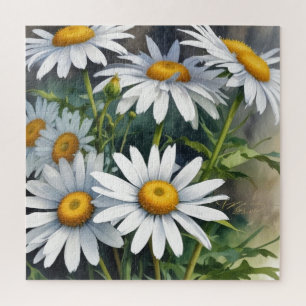 Daisies Bloemenbos Elegante Waterverf Legpuzzel