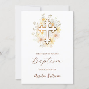 Daisies Boeket Baptisme Uitnodiging