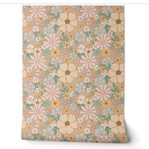 DAISIES BOHO BLOEMEN NAADLOOS BEHANG