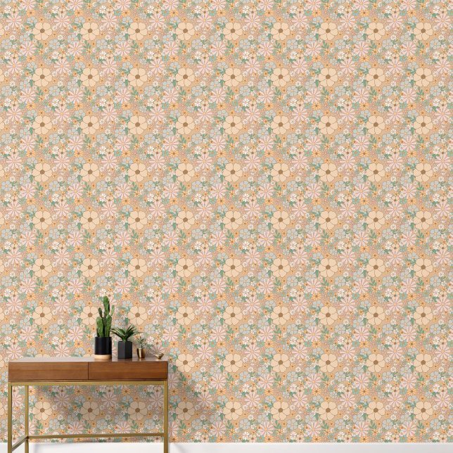 DAISIES BOHO BLOEMEN NAADLOOS BEHANG (Hal)